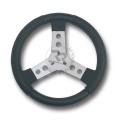 STEERING WHEEL COVERED WITH POLYURETHANE BLACK COLOUR, NEW MODEL