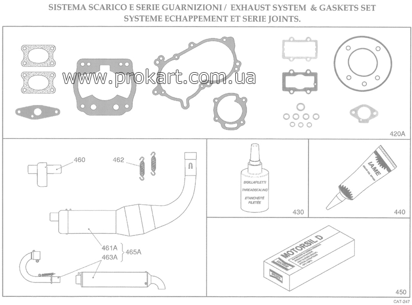 EXHAUST GROUP & GASKETS SET
