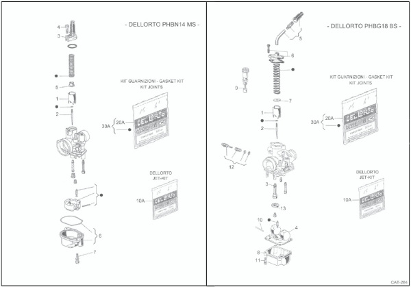 PHBG18 CARBURETOR SPARES